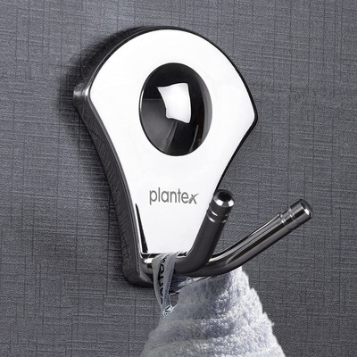 Plantex Royal Stainless Steel Robe Hook/Cloth Hanger wall/Towel Hanger (Silver, Chrome) Hook 2(Pack of 1)