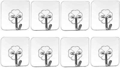 TORODINEART Wall Hooks, Sticky Hooks for Hanging Keys, Coat, Hat, Bag Hook pack 8 Hook 1(Pack of 8)