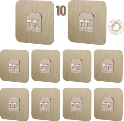 Prievado 10Pcs Adhesive V Wall Hooks Quick Mount for kitchen bathroom command hook Hook 1(Pack of 10)