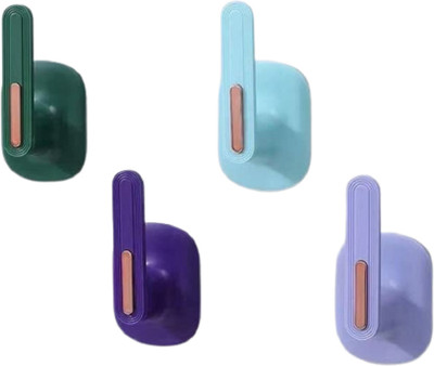 D-mark ®Self Adhesive Wall Hooks Waterproof Adhesive Sticky Stylish Hooks Hook 4(Pack of 4)