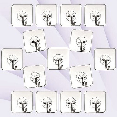 SJK (Pack of 10 )New ABS Hook Towel Hanger for Kitchen/Bathroom/0.26 Hook 10(Pack of 1)