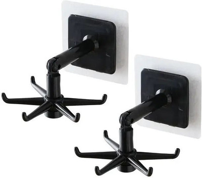 VRDH Wall mounting Self Adhesive 360 Degree Rotating Hook for Hanging(Pack of 1)1.251 Hook 6(Pack of 1)