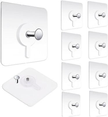 Indyzon Self Adhesive Photo Frame Hook for Wall without drilling Hook 10(Pack of 10)