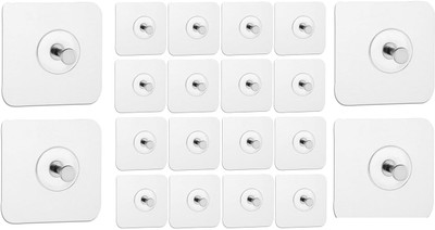 flea Photo Frame Hooks for Wall Without Drilling Self Adhesive Hooks for Wall Hook 12(Pack of 12)