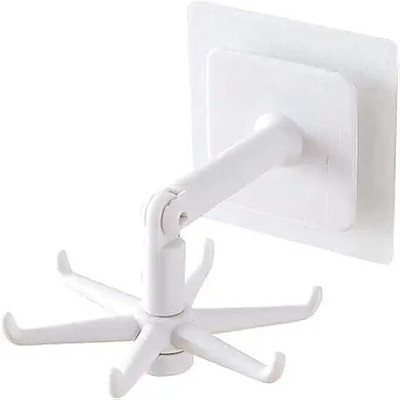 VRDH Wall mounting Self Adhesive 360 Degree Rotating Hook for Hanging(Pack of 3)1.237 Accessories Organizer