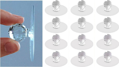 HI-HOPE Self Adhesive No Drilling Wall Hook Sticking Adhesive Hanger Round Walls Strong Hook 12(Pack of 12)