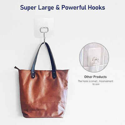 SJK (Pack of 10) New ABS Hook Towel Hanger for Kitchen/Bathroom/Utensil PINX20.659 Hook 10(Pack of 1)
