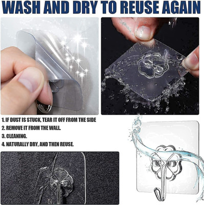 SJK (Pack of 10) New ABS Hook Towel Hanger for Kitchen/Bathroom/Utensil PINX20.496 Hook 10(Pack of 1)