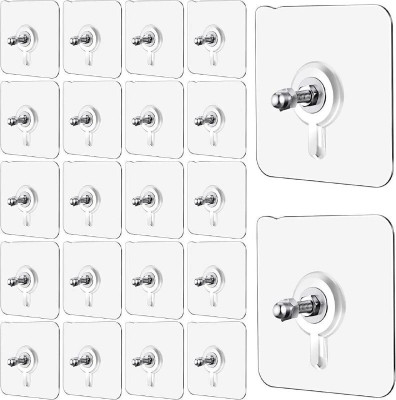 KLOTHAM Screw Wall Sticker Hook 1(Pack of 10)