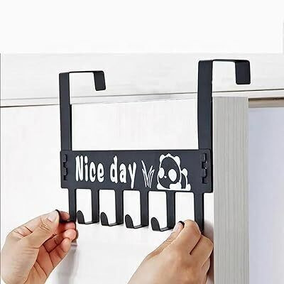 LILA ENTERPRISE New Over Door Hook Hanger Cartoon Rack Heavy-Duty Hook Organizer Hook Rail 6(Pack of 1)