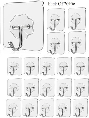 SRI Adhesive Wall Hooks, Nail Hook for Bathroom and Bedroom Number of Prongs 20 Hook 20(Pack of 20)