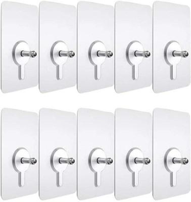 SJK (PACK OF 10)Multipurpose use bathroom and kitchen storage hook Hook 10(Pack of 1)