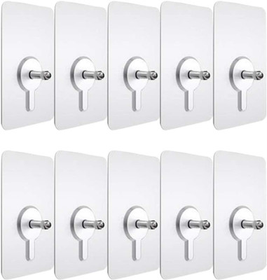 Aamar 5 cm Adhesive Wall Hanging Hooks Heavy Duty for Wall Self Adhesive Sticker(Pack of 18)