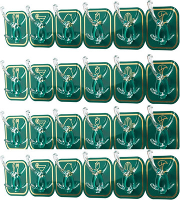 HOMEAKER Heavy Duty Self-Adhesive Wall Hooks, Waterproof No Drilling Wall Mounted Hanger Hook 4(Pack of 4)