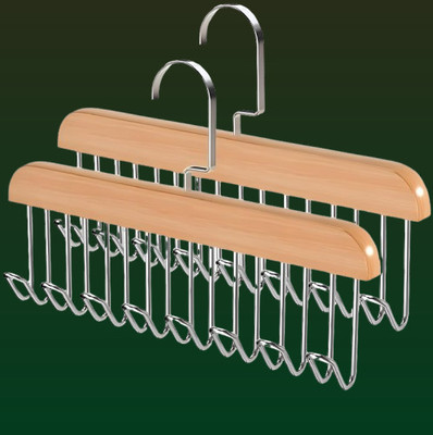 Voxis 8 HOOK WOODEN HANGER STORAGE HANGERS Hook 8(Pack of 2)