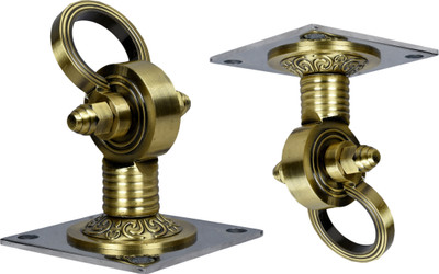 Trendy Creation Hub Brass Ceiling Mount With Golden Plated Color Hanging Kada Swivel Hook 2(Pack of 2)