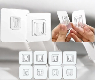 Shrey (Pack of 30) Self-Adhesive WALL MOUNTED Male Female Hook 1.412 Hook 1(Pack of 30)