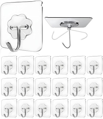 flea Wall Clips Hooks for Hanging Clothes, Kitchen Items, Photo Frame, Keys, and More Hook 20(Pack of 20)