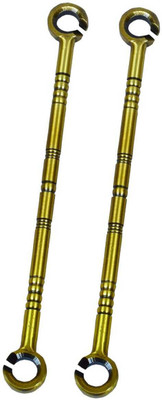 Trendy Creation Hub 12 Inches Moti Design Golden Swing Chain Steel Saliya Rod Hook 2(Pack of 2)