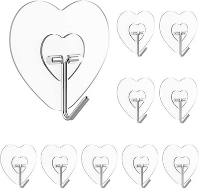 Jlse heart shap photo frame hook Hook 10(Pack of 10)