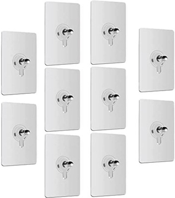 MEI Screws No Drilling Free Wall Hook Screw for Kitchen Bathroom Storage(Pack of 10) Hook 10(Pack of 10)