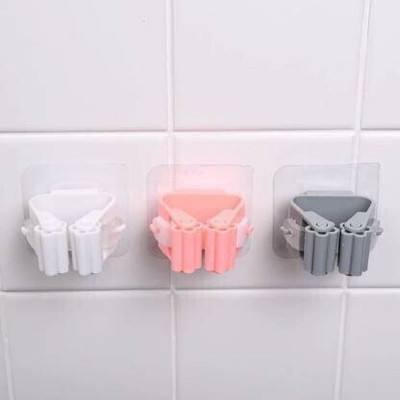 SJK Multicolor Plastic Broom Holder(6 Holders)