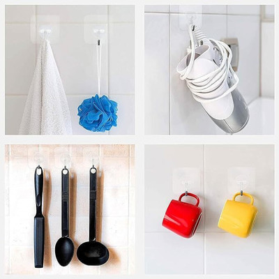 SJK (Pack of 20) New ABS Hook Towel Hanger for Kitchen/Bathroom/Utensil PIN Hook 1(Pack of 1)