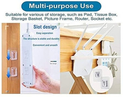 Costa enterprise 6 In 1 Self Adhesive Wall Hooks, Heavy Duty Sticky Hooks for Hanging Hook 6(Pack of 6)