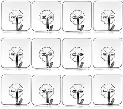 jpdsrn Adhesive Wall Hooks for Nail Free Strong Stainless Steel Grip PINX12.61 Swivel Hook 12(Pack of 1)