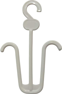 AJ Lite Shoe ,Slipper Stand Hanger W - Shape Milky White Clothes Hanger Hook 25(Pack of 25)