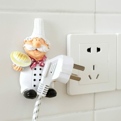 Perfect Pricee Wall Mounted Adhesive Cook Fat Chef Mobile Power Plug Wall Hook Hook 1(Pack of 1)
