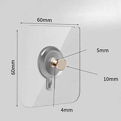 SHIVROH STAR Self Adhesive No Drill Wall Nail Photo Hook for hanging SCREWx10.131 Hook 10(Pack of 1)