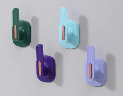 D-mark Self Adhesive Wall Hooks Waterproof Adhesive Sticky Stylish Hooks Hook 1(Pack of 4)