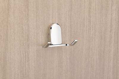 AGMECO Modern Bathroom Robe Hook | Wall Hook for Towel & Clothes Aura ( Silver ) Hook 2(Pack of 1)