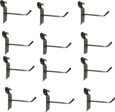 Q1 Beads 12 Pcs 10 inch Steel Gridwall Panel Jaali Display Hook Hanger for Shop Hook 1(Pack of 12)