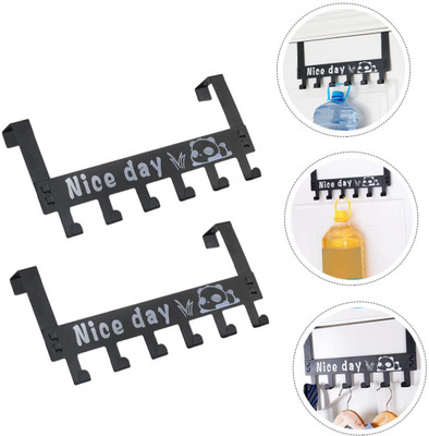 DIYAL ENTERPRISE 6 Hook Over The Door Hanger For Hanging Cloths, Hat Etc, Door Hanger