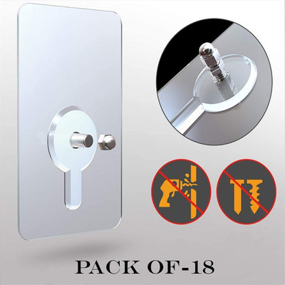 VRDH (PACK OF 10)Multipurpose use bathroom and kitchen storage hook 1X519 Hook 1(Pack of 1)