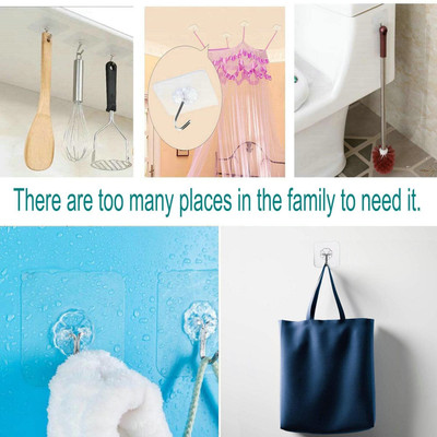 SJK (PACK OF 10)Self Adhesive Heavy Duty 180° Rotatable Towel Holder PINX10.888 Hook 10(Pack of 1)
