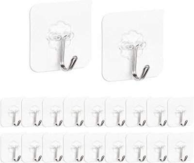 Aarykart Set of 20 Wall Hooks for Hanging Strong Hook 20(Pack of 20)