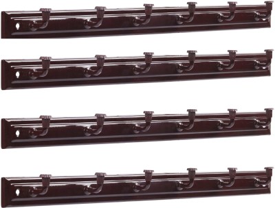 manvi Manvi 6 Pin Cloth Hanger Wall Door Hooks For Hanging keys, Clothes, towel Hook Rail 6(Pack of 4)