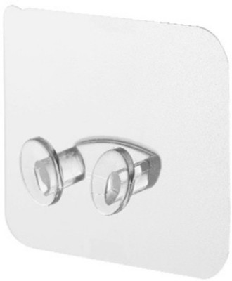 Ultivera creation pack of 10 pic Transparent Power Plugs Socket Holder Wall Mounted Sticker Hook Hook 1(Pack of 10)