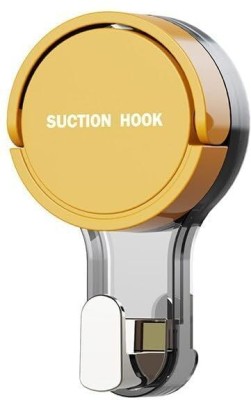 GAURINANDAN Suction Cup Hook for Bathroom, Hanging Towel,Clothes,Kitchen Utensils(Multiclor) Hook 1(Pack of 1)