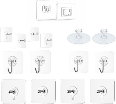 Divasho Multi-Style Adhesive Wall Hook Combo Hook 1(Pack of 15)