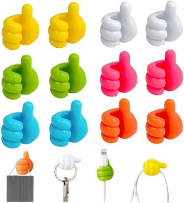 PAVITYAKSH 10pcs Self Adhesive Thumb Wall Hooks for Hanging Hook 1(Pack of 10)