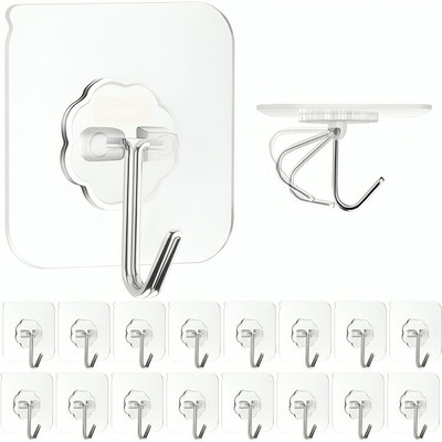 VRDH (Pack of 10) New ABS Hook Towel Hanger for Kitchen/Bathroom/Utensil PINX20.289 Hook 10(Pack of 1)