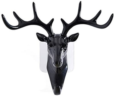 ANJEKART Deer Head Self Adhesive Wall Door Hook Hanger Hook 3(Pack of 1)