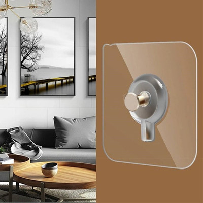 HI-HOPE 15 pcs adhesive 6mm nail wall hook for hanging photo frame, wall clock, Hook 15(Pack of 15)