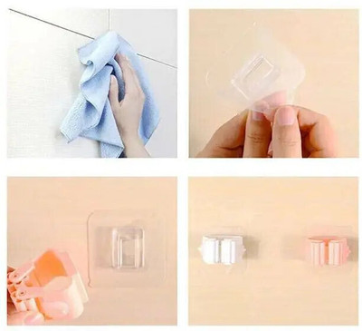 VRDH Multicolor Plastic Broom Holder(6 Holders)