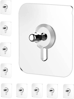SELIFYMART Self Adhesive Strong Sticky Wall Hooks for Hanging Kitchen, Bathroom Accessories Hook 10(Pack of 10)