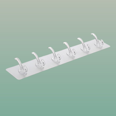 VYNEX Clear Design Self adhesive pack of 6 Hook Sticker pack pack Hook 12(Pack of 2)